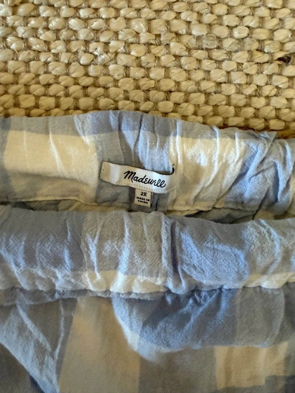 Linen-Blend Side-Button Midi Skirt | Gingham Check - Picture 4 of 4